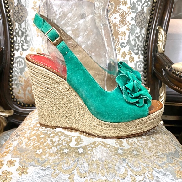 Paloma Barcelo’ Rosette Wedge Sandals - Picture 8 of 12